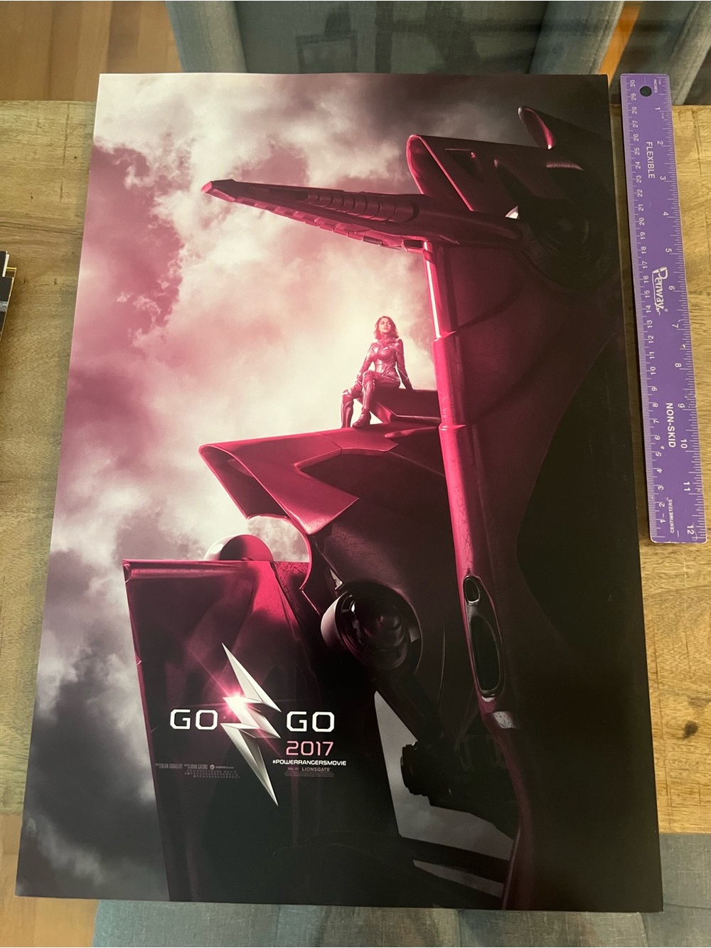 Go Go power ranger 2017 Poster - Pink and Black Graphic Art